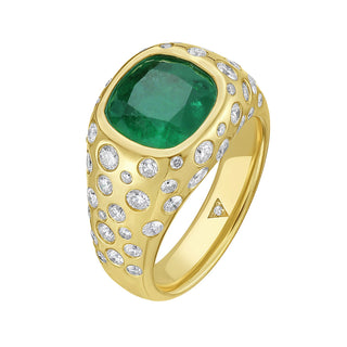 Lausanne Emerald Cocktail Ring - Jewelry - RUCHI New York