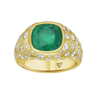 Lausanne Emerald Cocktail Ring - Jewelry - RUCHI New York