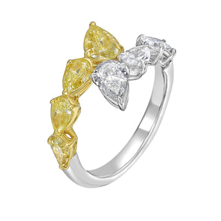 Lumina Fancy Diamond Wrap Ring - Jewelry - RUCHI New York
