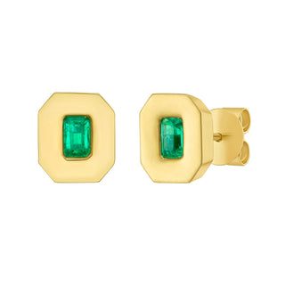 Luxor Emerald Stud Earrings - Jewelry - RUCHI New York