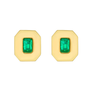 Luxor Emerald Stud Earrings - Jewelry - RUCHI New York