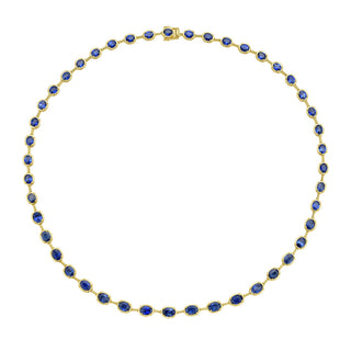 Lyre Blue Sapphire Necklace - Jewelry - RUCHI New York