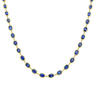 Lyre Blue Sapphire Necklace - Jewelry - RUCHI New York