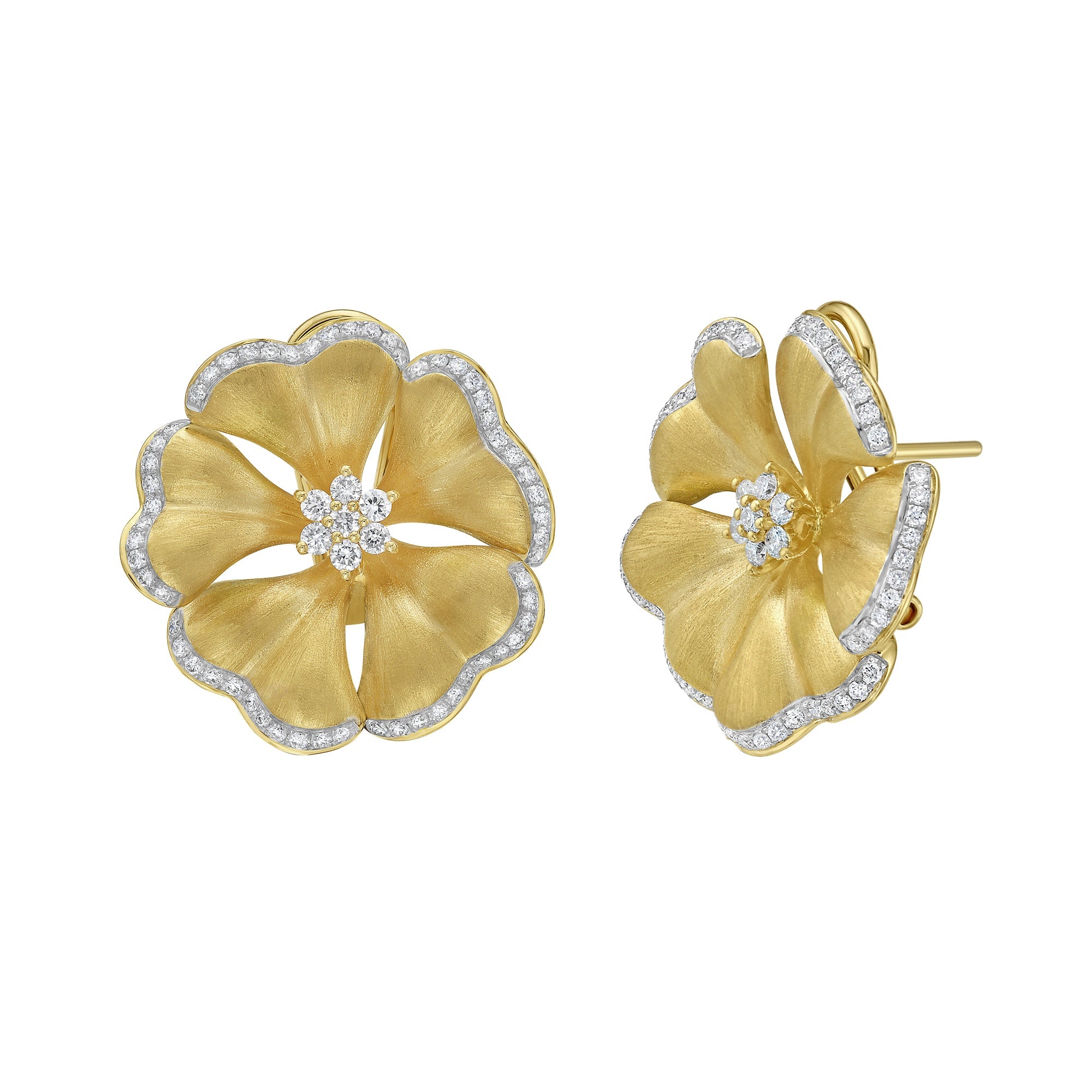 Marigold Diamond Flower Earrings – RUCHI New York