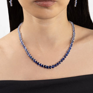 Mavi Blue Sapphire Ombré Necklace - Jewelry - RUCHI New York