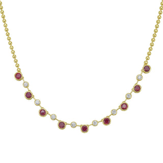 Mia Ruby Diamond Fringe Necklace - Jewelry - RUCHI New York