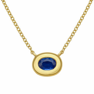 Midori Blue Sapphire Pendant Necklace - Jewelry - RUCHI New York
