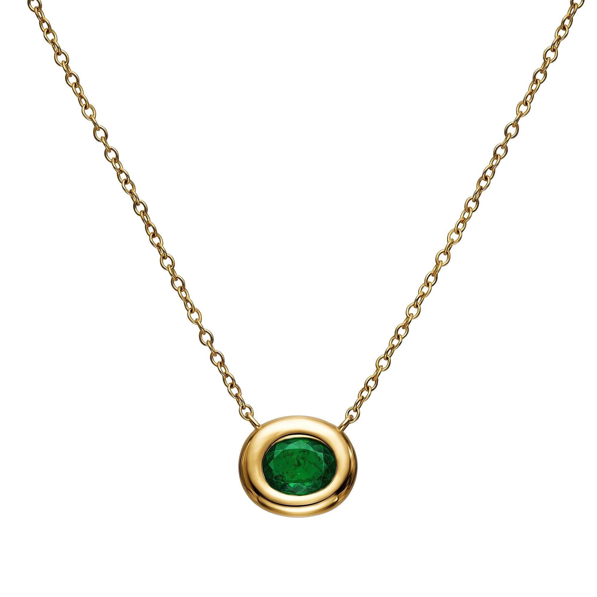 Midori Emerald Pendant Necklace – RUCHI New York