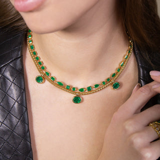 Milia Emerald Necklace - Jewelry - RUCHI New York
