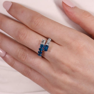 Myrtos Blue Sapphire Ring - Jewelry - RUCHI New York