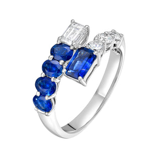 Myrtos Blue Sapphire Ring - Jewelry - RUCHI New York