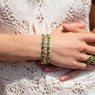 Olana Emerald Bracelet - Jewelry - RUCHI New York