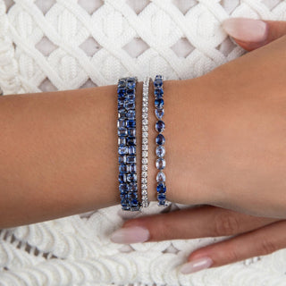 Ondine Blue Sapphire Tennis Bracelet - Jewelry - RUCHI New York