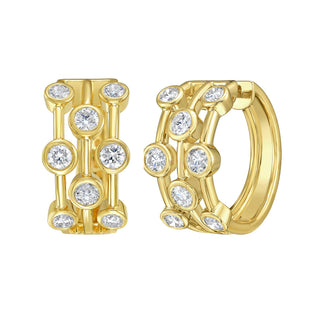 Orbita Diamond Hoop Earrings - Jewelry - RUCHI New York