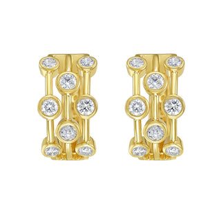 Orbita Diamond Hoop Earrings - Jewelry - RUCHI New York