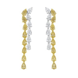 Oriana Linear Fancy Diamond Earrings - Jewelry - RUCHI New York
