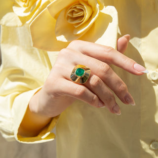 Palma Emerald Cocktail Ring - Jewelry - RUCHI New York