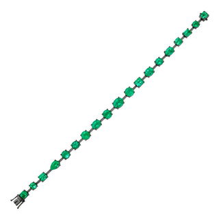 Poplar Emerald Tennis bracelet - Jewelry - RUCHI New York