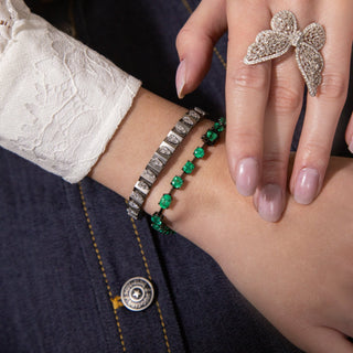 Poplar Emerald Tennis bracelet - Jewelry - RUCHI New York