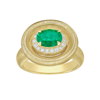 Quincy Emerald Cocktail Ring - Jewelry - RUCHI New York