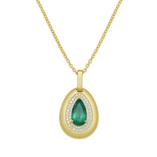 Quincy Emerald Pendant Necklace - Jewelry - RUCHI New York
