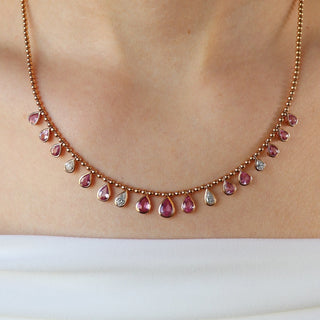 Rosé Pink Sapphire Necklace - Jewelry - RUCHI New York