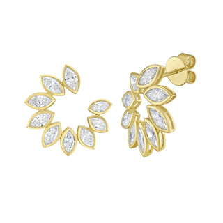 Santina Diamond Crescent Shape Earrings - Jewelry - RUCHI New York