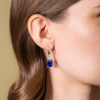Selene Blue Sapphire and Diamond Earrings - High Jewelry - RUCHI New York