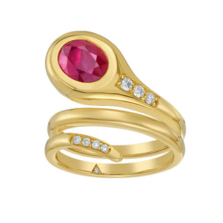 Sienna Ruby Wrap Ring - Jewelry - RUCHI New York