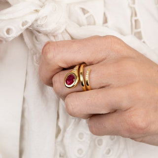Sienna Ruby Wrap Ring - Jewelry - RUCHI New York