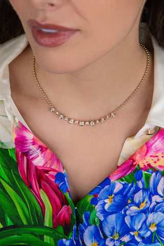 Solaris Diamond Fringe Necklace - Jewelry - RUCHI New York