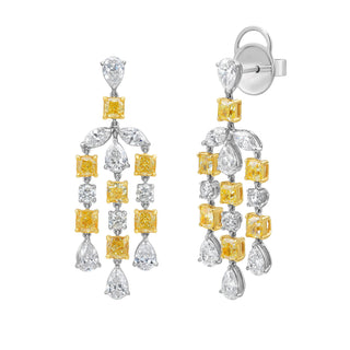 Soleil Fancy Yellow Diamond Chandelier Earrings - Jewelry - RUCHI New York