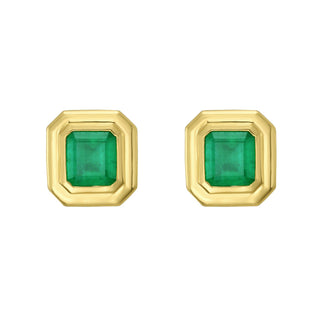 Sonnet Emerald Stud Earrings - Jewelry - RUCHI New York