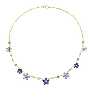 Superbloom Blue Sapphire Necklace - Jewelry - RUCHI New York