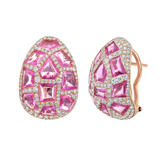 Venice Pink Sapphire Earrings - Jewelry - RUCHI New York