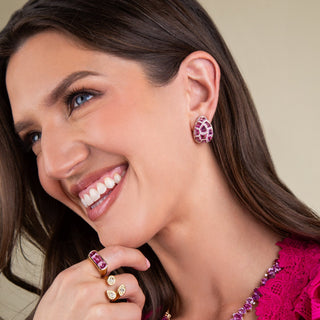Venice Pink Sapphire Earrings - Jewelry - RUCHI New York