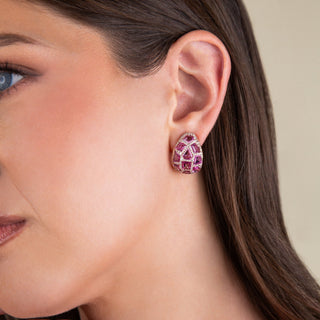 Venice Pink Sapphire Earrings - Jewelry - RUCHI New York