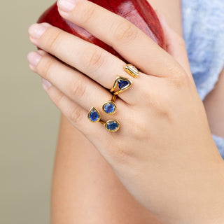 Vesper Blue Sapphire Ring - Jewelry - RUCHI New York