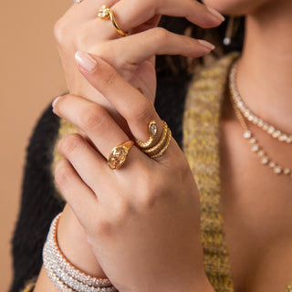 Vibora Diamond Wrap Ring - Jewelry - RUCHI New York