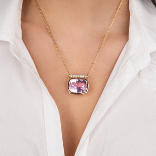 Viola Kunzite Pendant Necklace - Jewelry - RUCHI New York