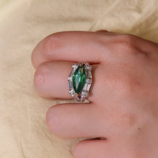 Xenissima Emerald Cocktail Ring - Jewelry - RUCHI New York
