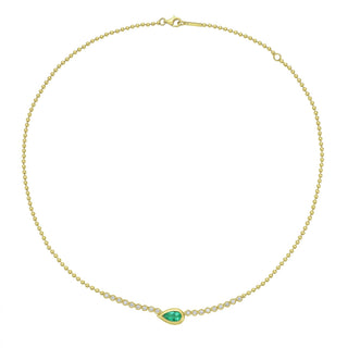 Zelina Emerald Pendant Necklace - Jewelry - RUCHI New York