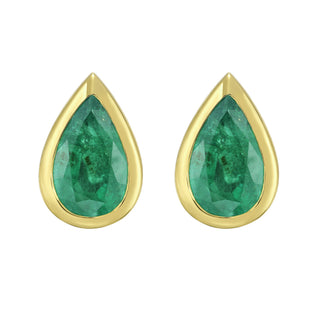 Zelina Emerald Stud Earrings - Jewelry - RUCHI New York