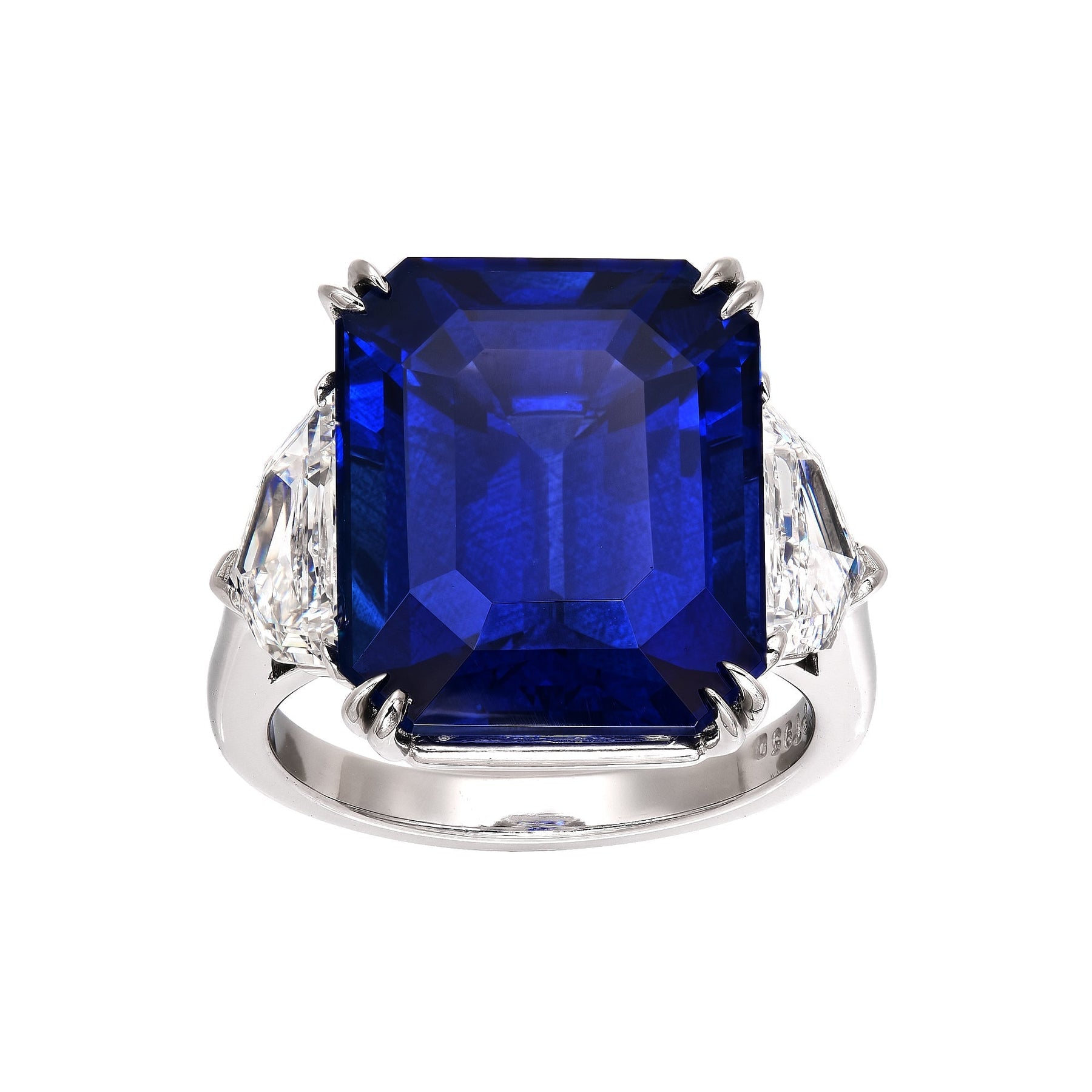 Buy Stunning SO SPARKLY Lab Diamonds Kate Middleton Engagement Ring. An  Elegant Sapphire Royal Blue 14.1mm Centre Stone. 20mm Total of 5.9gr.  Rhodium Bonded. Online at desertcartINDIA