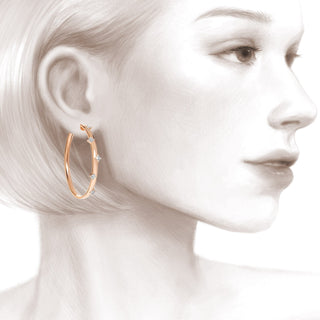 Solaire Mistral Hoops Rose Gold - Jewelry - RUCHI New York